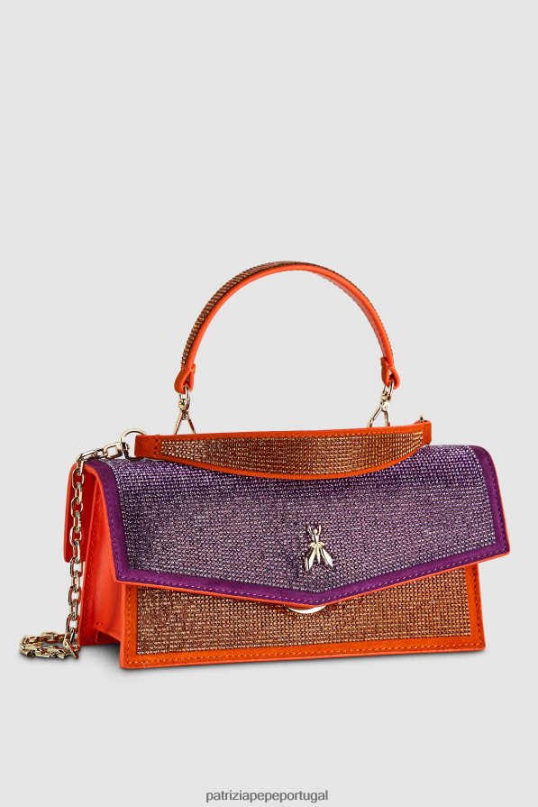 Patrizia Pepe mulheres mosca de strass bamby strass fúcsia e laranja bolsas | TX086V735