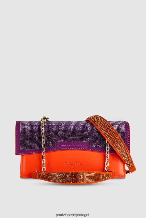Patrizia Pepe mulheres mosca de strass bamby strass fúcsia e laranja bolsas | TX086V735