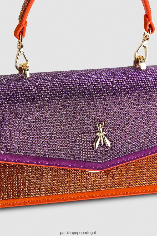 Patrizia Pepe mulheres mosca de strass bamby strass fúcsia e laranja bolsas | TX086V735