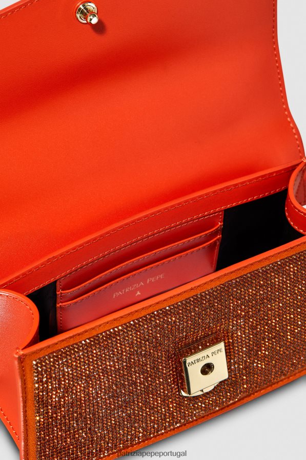 Patrizia Pepe mulheres mosca de strass bamby strass fúcsia e laranja bolsas | TX086V735