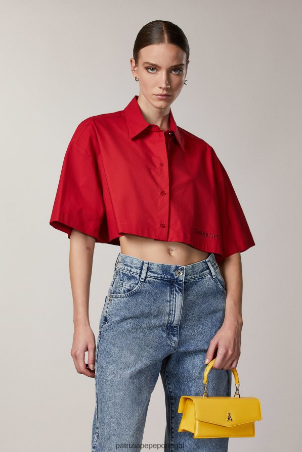 Patrizia Pepe mulheres voar bamby couro banana amarela bolsas | TX086V736