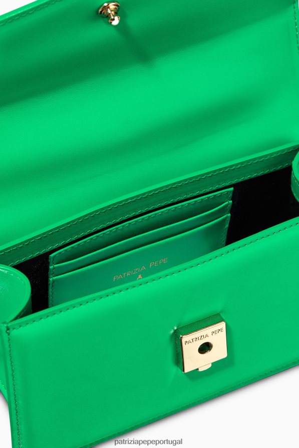 Patrizia Pepe mulheres voar bamby couro ácido verde bolsas | TX086V739