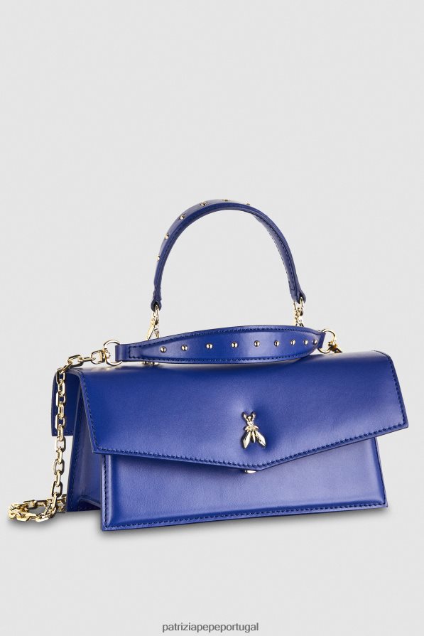 Patrizia Pepe mulheres voar bamby couro flash azul bolsas | TX086V722