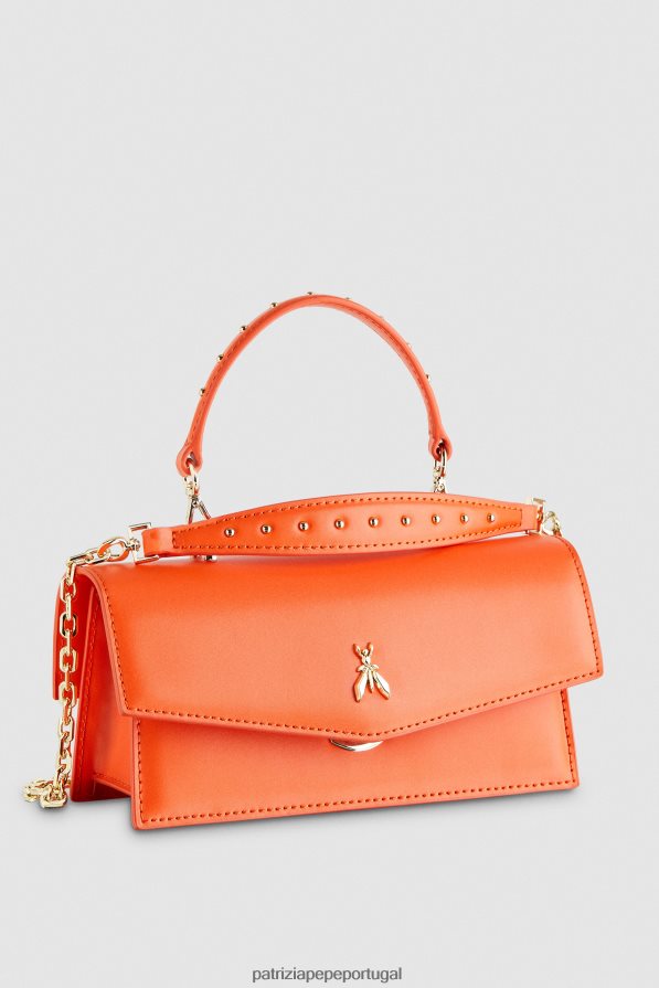 Patrizia Pepe mulheres voar bamby couro laranja solar bolsas | TX086V734