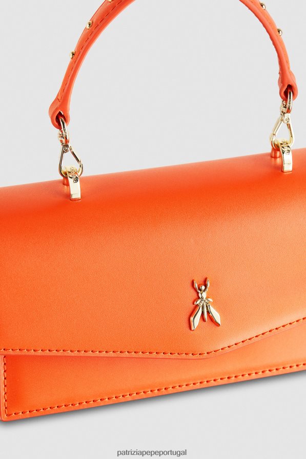 Patrizia Pepe mulheres voar bamby couro laranja solar bolsas | TX086V734