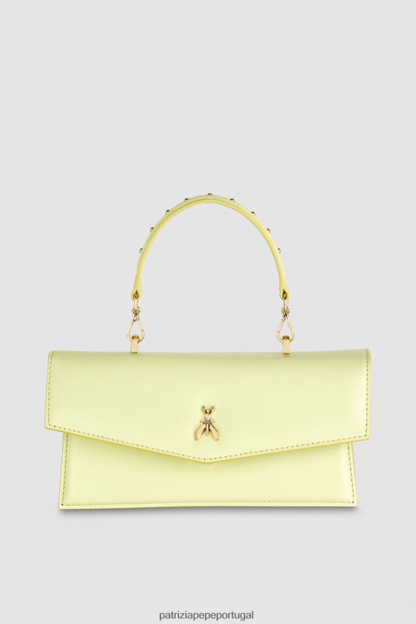 Patrizia Pepe mulheres voar bamby couro limão claro e ensolarado bolsas | TX086V737