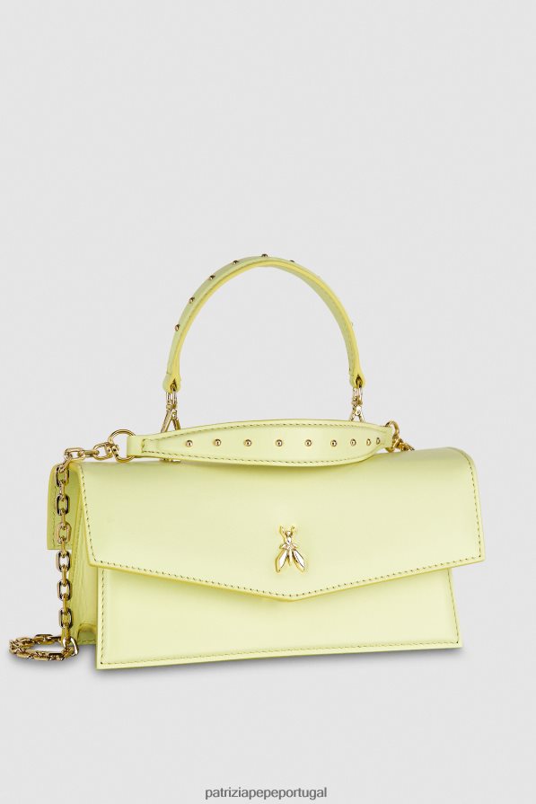 Patrizia Pepe mulheres voar bamby couro limão claro e ensolarado bolsas | TX086V737