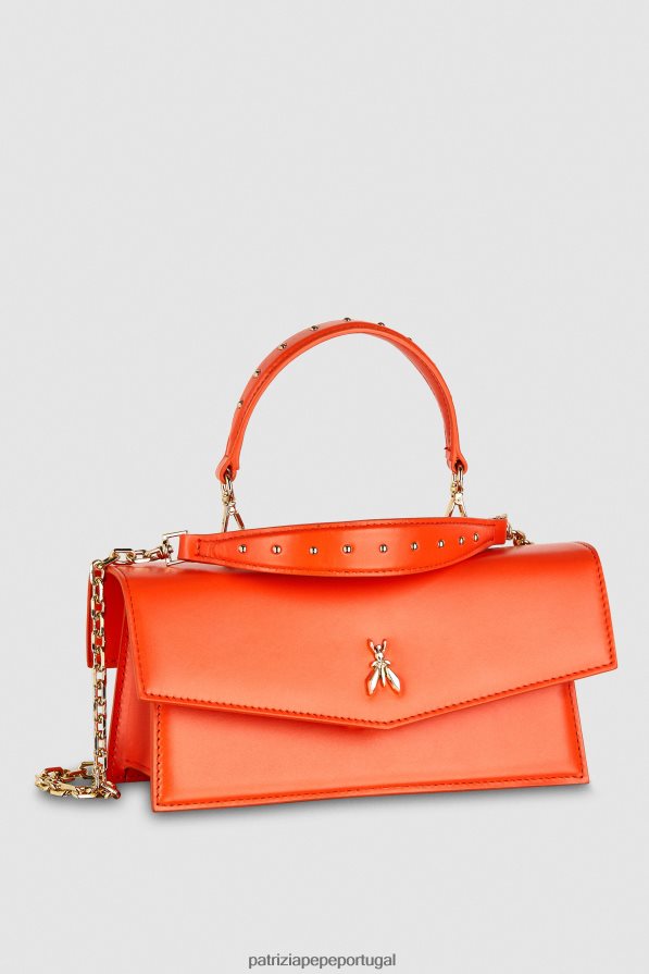 Patrizia Pepe mulheres voar bamby couro nova laranja bolsas | TX086V741