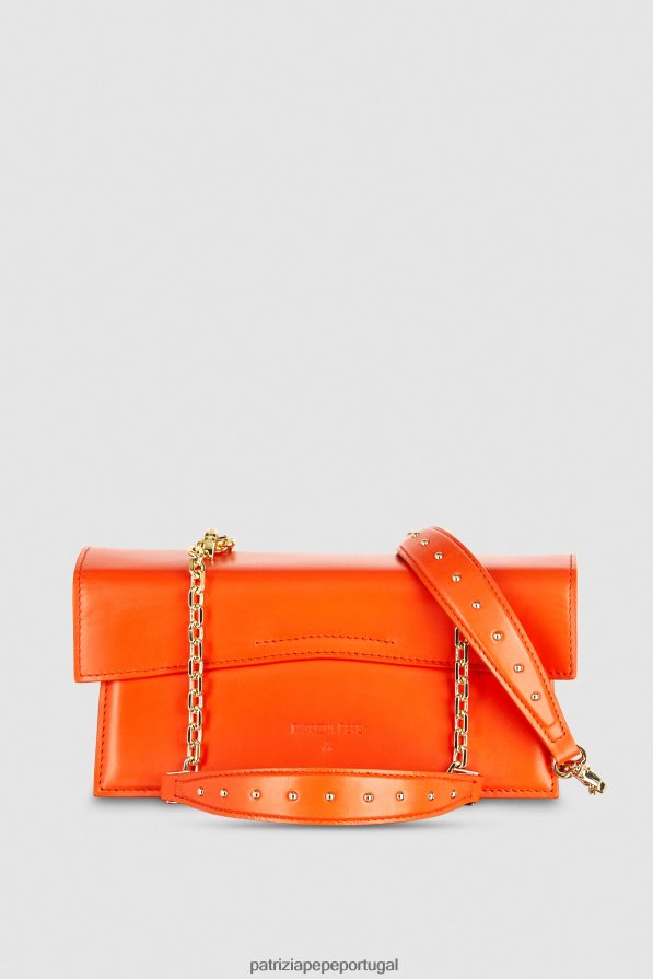 Patrizia Pepe mulheres voar bamby couro nova laranja bolsas | TX086V741