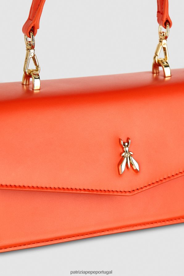 Patrizia Pepe mulheres voar bamby couro nova laranja bolsas | TX086V741