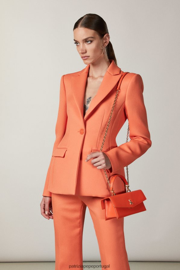 Patrizia Pepe mulheres voar bamby couro nova laranja bolsas | TX086V741