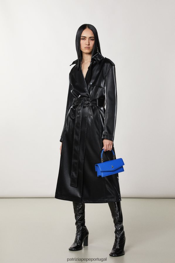 Patrizia Pepe mulheres voar bamby couro raio azul bolsas | TX086V721