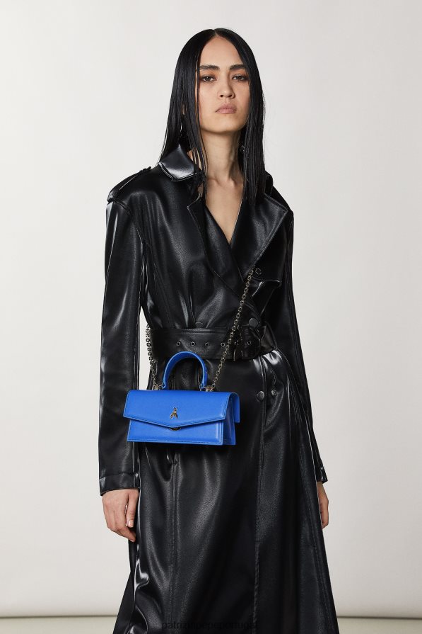 Patrizia Pepe mulheres voar bamby couro raio azul bolsas | TX086V721