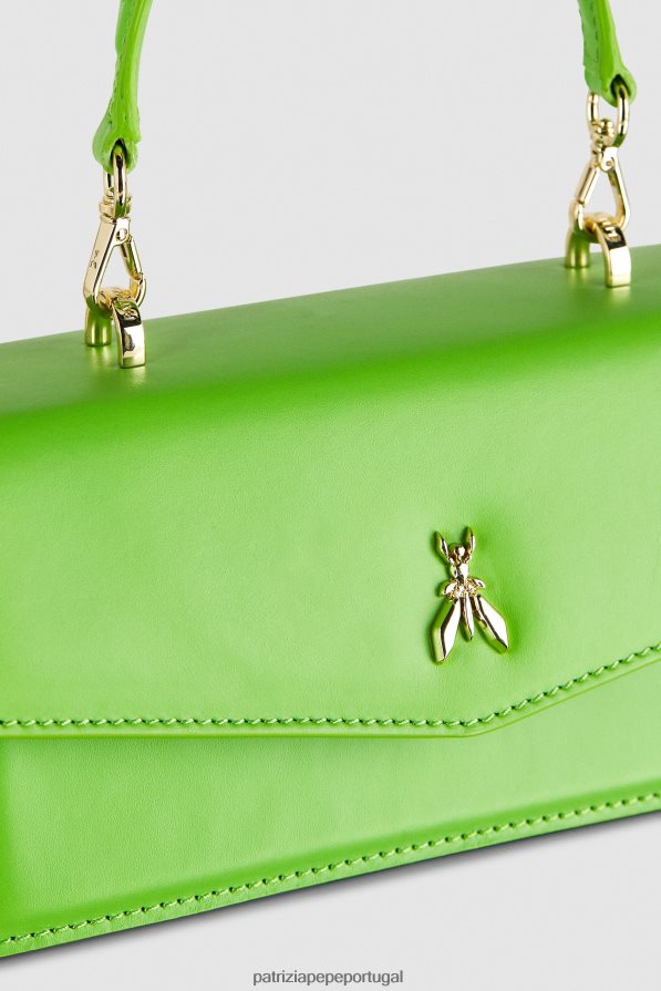 Patrizia Pepe mulheres voar bamby couro verde vivo bolsas | TX086V738