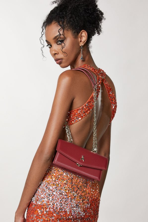 Patrizia Pepe mulheres voar bamby couro vermelho marciano bolsas | TX086V728