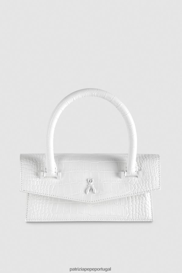 Patrizia Pepe mulheres voar bamby croco branco monocromático bolsas | TX086V750