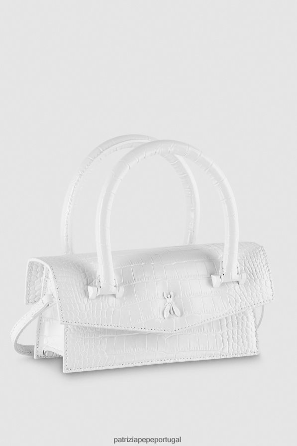 Patrizia Pepe mulheres voar bamby croco branco monocromático bolsas | TX086V750