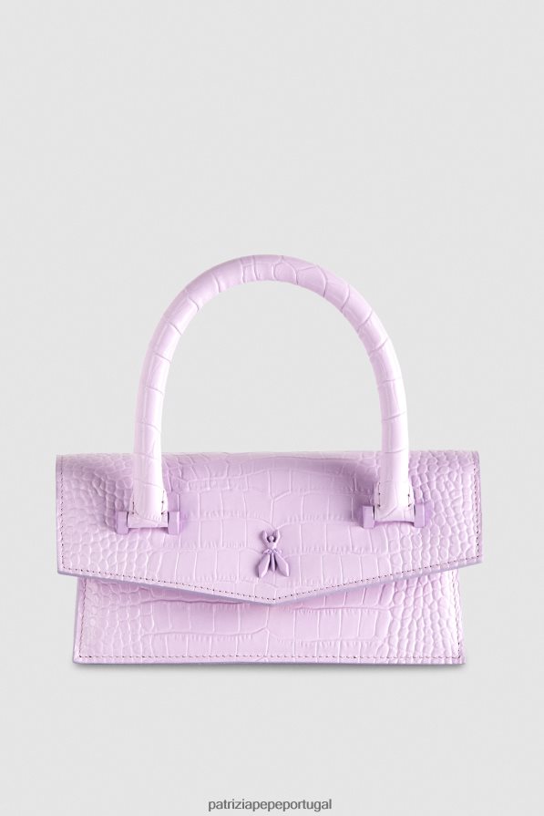 Patrizia Pepe mulheres voar bamby croco lilás monocromático bolsas | TX086V749