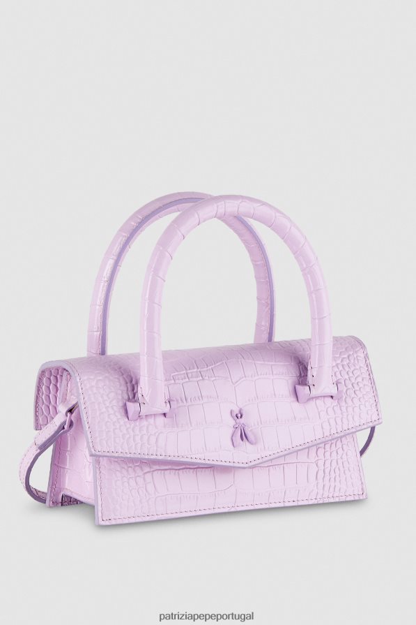 Patrizia Pepe mulheres voar bamby croco lilás monocromático bolsas | TX086V749