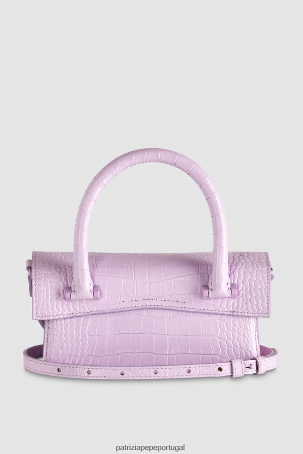 Patrizia Pepe mulheres voar bamby croco lilás monocromático bolsas | TX086V749