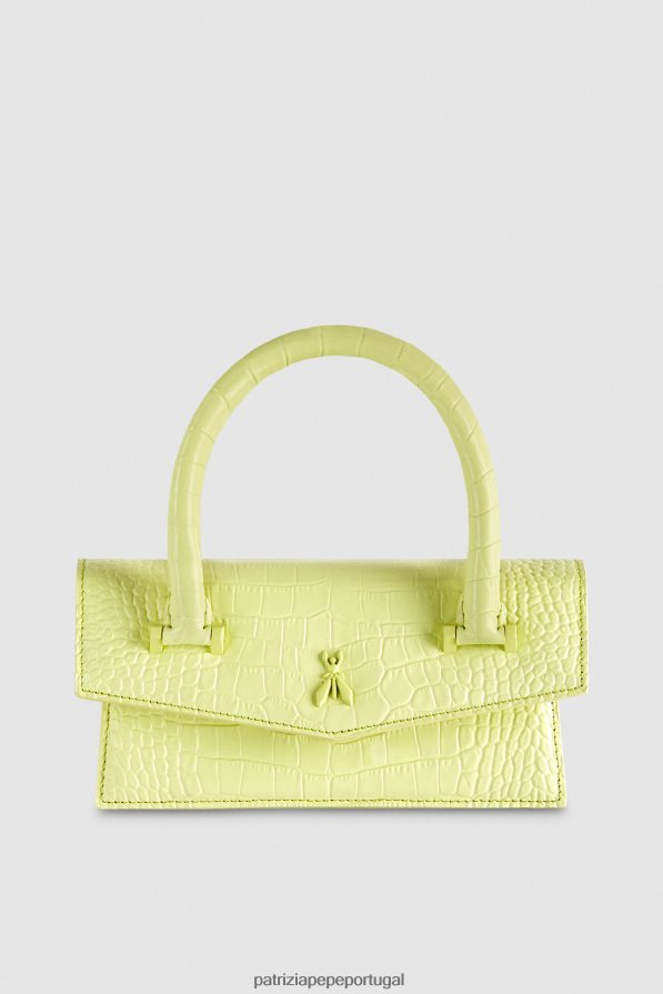 Patrizia Pepe mulheres voar bamby croco limão monocromático bolsas | TX086V751