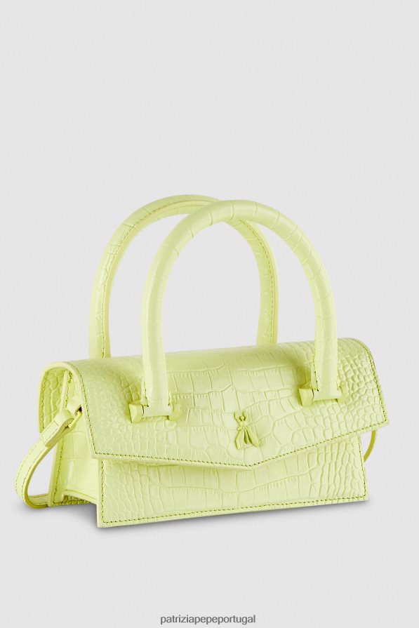Patrizia Pepe mulheres voar bamby croco limão monocromático bolsas | TX086V751