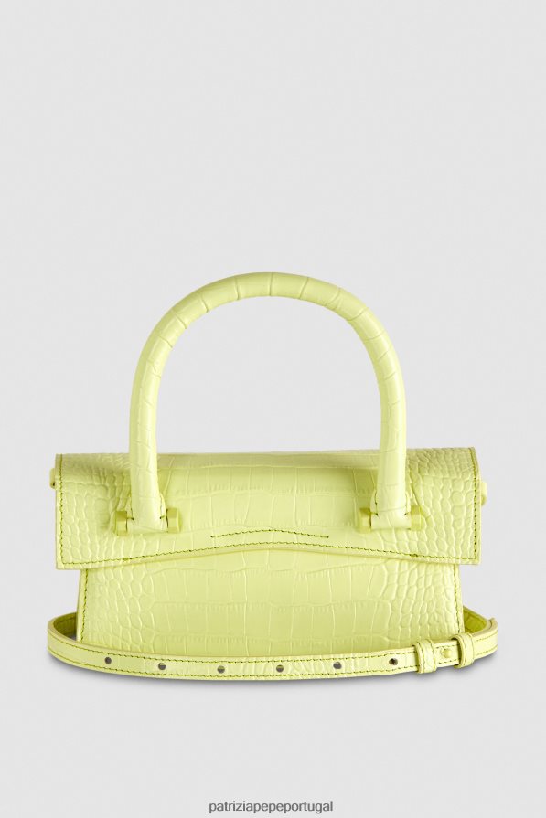 Patrizia Pepe mulheres voar bamby croco limão monocromático bolsas | TX086V751