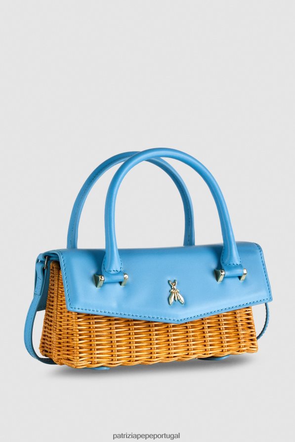 Patrizia Pepe mulheres voar bebê capri azul/natural bolsas | TX086V724