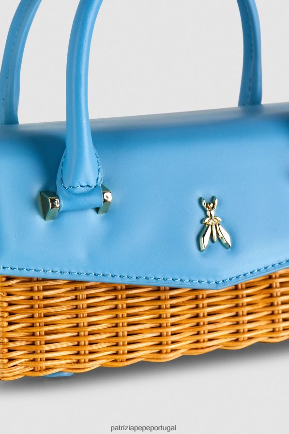 Patrizia Pepe mulheres voar bebê capri azul/natural bolsas | TX086V724
