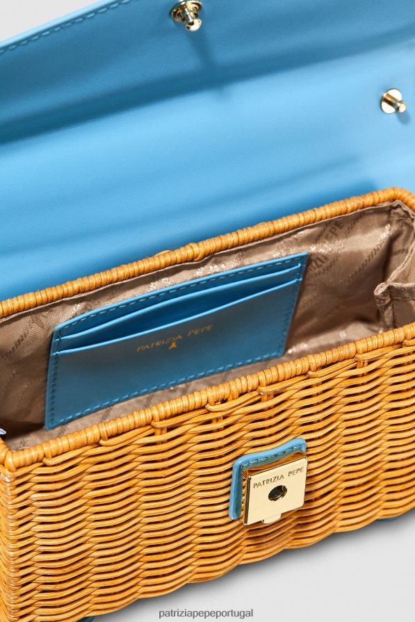 Patrizia Pepe mulheres voar bebê capri azul/natural bolsas | TX086V724