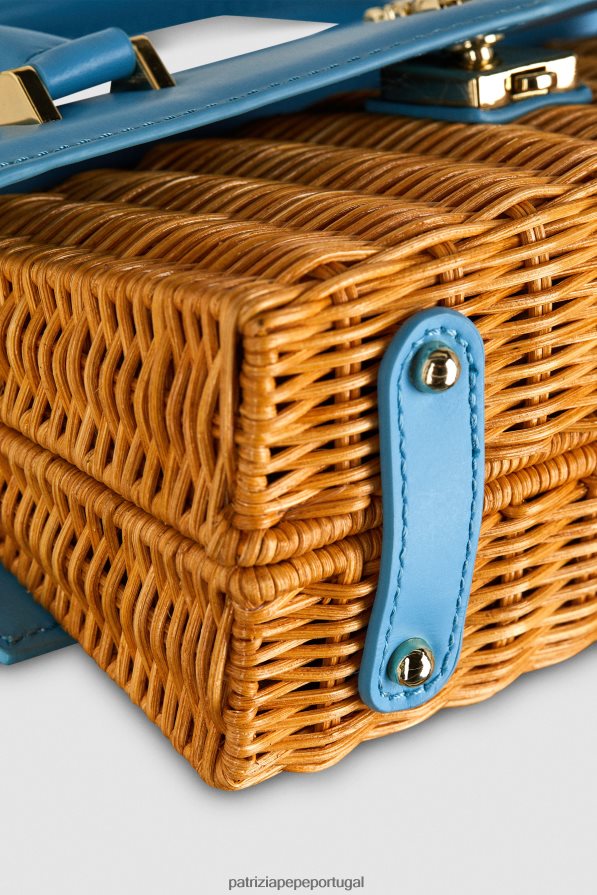 Patrizia Pepe mulheres voar bebê capri azul/natural bolsas | TX086V724