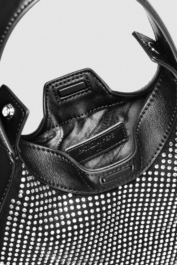 Patrizia Pepe mulheres bolsa com pulseira de strass Nero bolsas | TX086V764