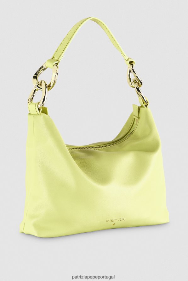 Patrizia Pepe mulheres elegante bolsa pequena hobo limão claro e ensolarado bolsas | TX086V808