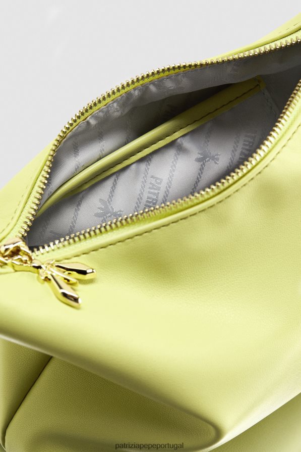 Patrizia Pepe mulheres elegante bolsa pequena hobo limão claro e ensolarado bolsas | TX086V808