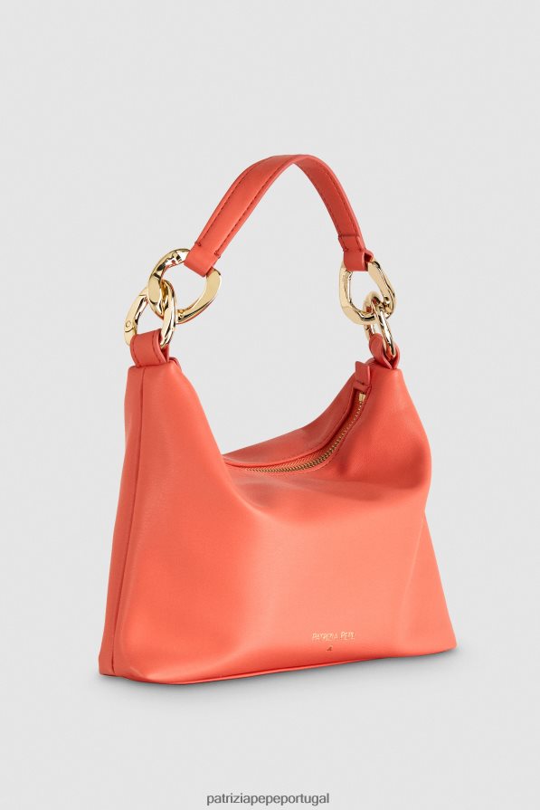 Patrizia Pepe mulheres elegante bolsa pequena hobo pêssego suculento bolsas | TX086V807