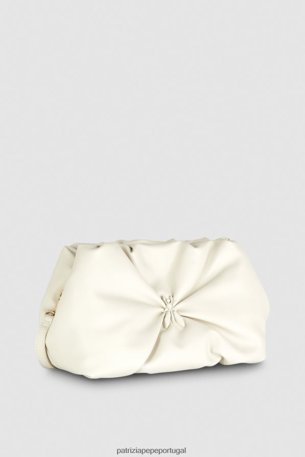 Patrizia Pepe mulheres clutch tipo travesseiro média off white bolsas | TX086V801