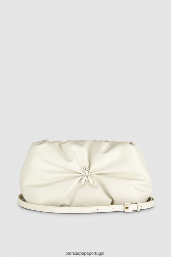 Patrizia Pepe mulheres clutch tipo travesseiro média off white bolsas | TX086V801