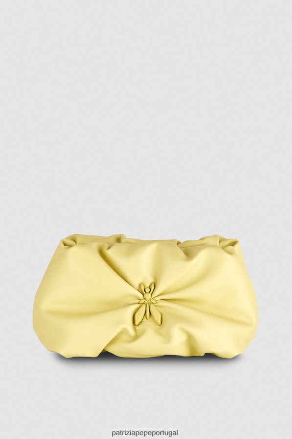 Patrizia Pepe mulheres embreagem de travesseiro de mosca limão claro e ensolarado bolsas | TX086V805
