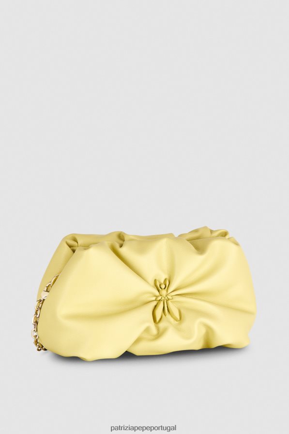 Patrizia Pepe mulheres embreagem de travesseiro de mosca limão claro e ensolarado bolsas | TX086V805