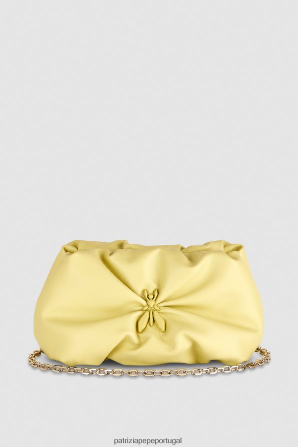 Patrizia Pepe mulheres embreagem de travesseiro de mosca limão claro e ensolarado bolsas | TX086V805