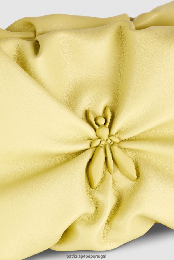 Patrizia Pepe mulheres embreagem de travesseiro de mosca limão claro e ensolarado bolsas | TX086V805