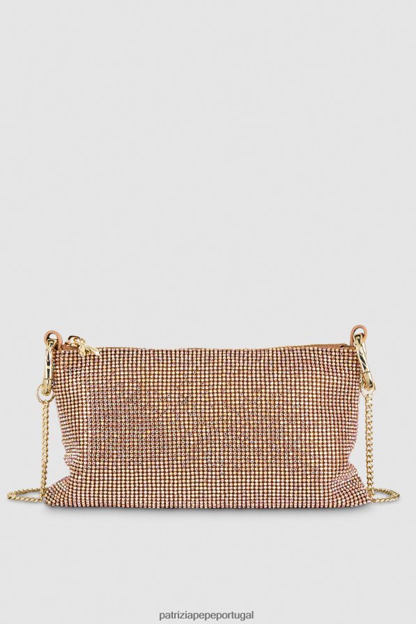 Patrizia Pepe mulheres maxi corrente de strass cristal de champanhe bolsas | TX086V818