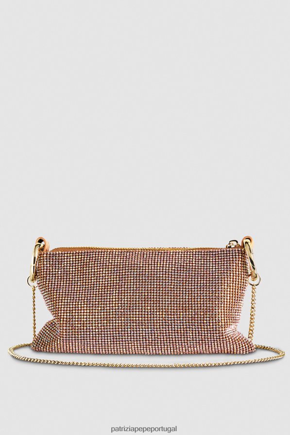 Patrizia Pepe mulheres maxi corrente de strass cristal de champanhe bolsas | TX086V818