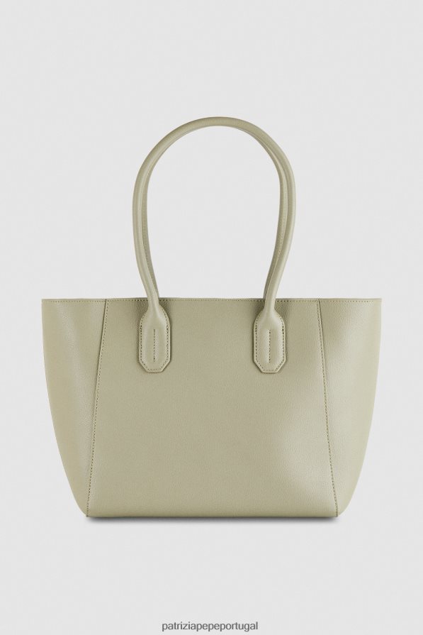 Patrizia Pepe mulheres bolsa de compras com mosca verde sálvia bolsas | TX086V816