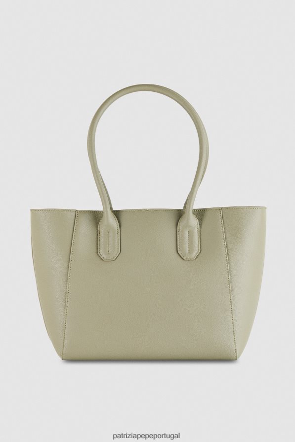 Patrizia Pepe mulheres bolsa de compras com mosca verde sálvia bolsas | TX086V816