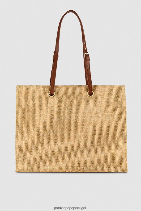 Patrizia Pepe mulheres bolsa de compras fly tote natural bolsas | TX086V799