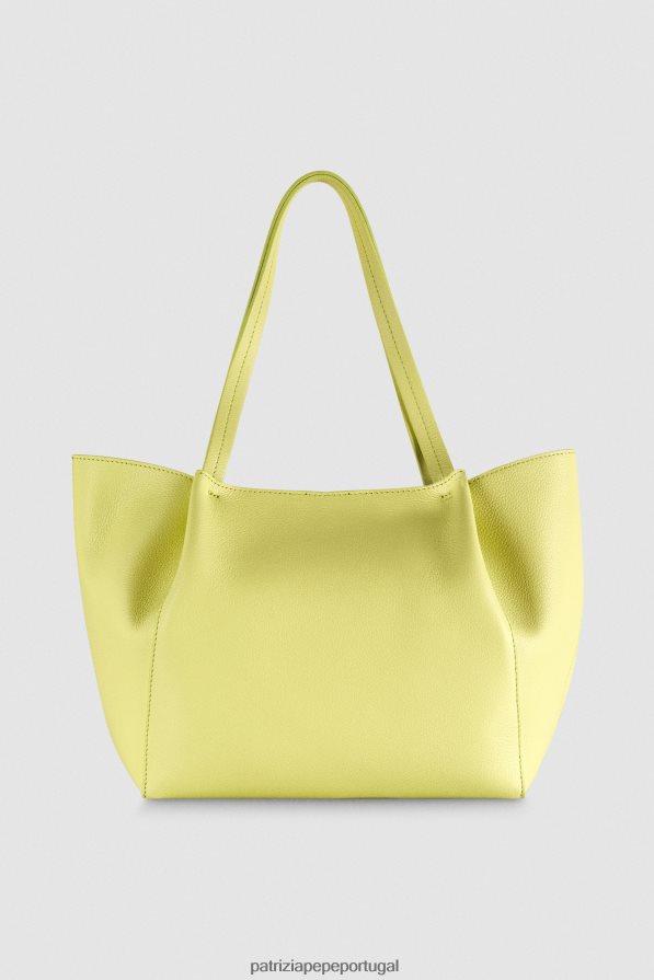 Patrizia Pepe mulheres bolsa tote média pepe city limão claro e ensolarado bolsas | TX086V803