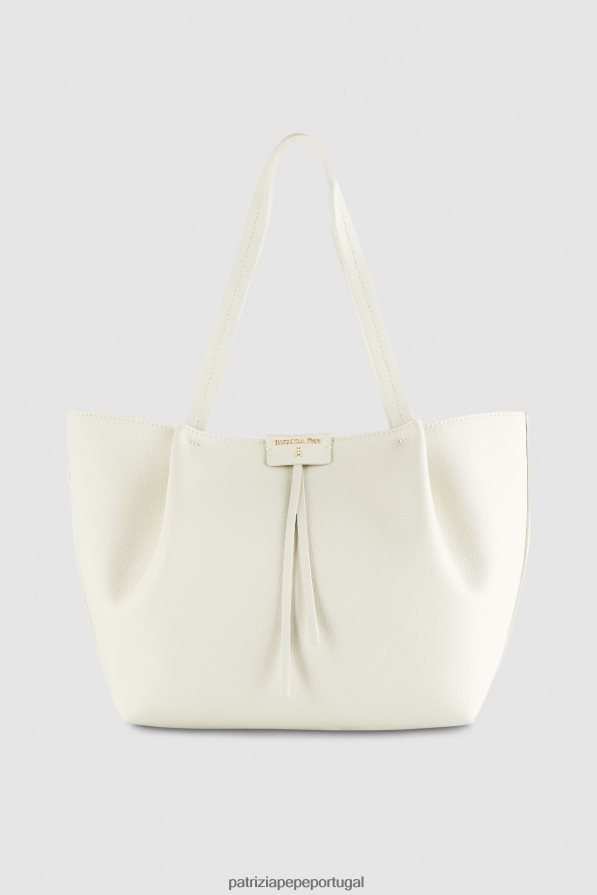Patrizia Pepe mulheres bolsa tote média pepe city off white bolsas | TX086V802
