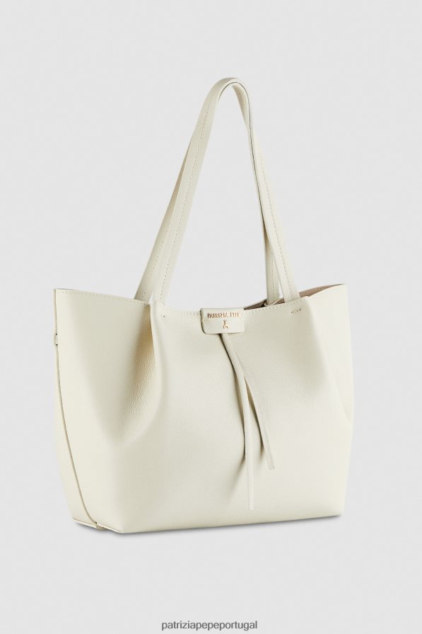 Patrizia Pepe mulheres bolsa tote média pepe city off white bolsas | TX086V802