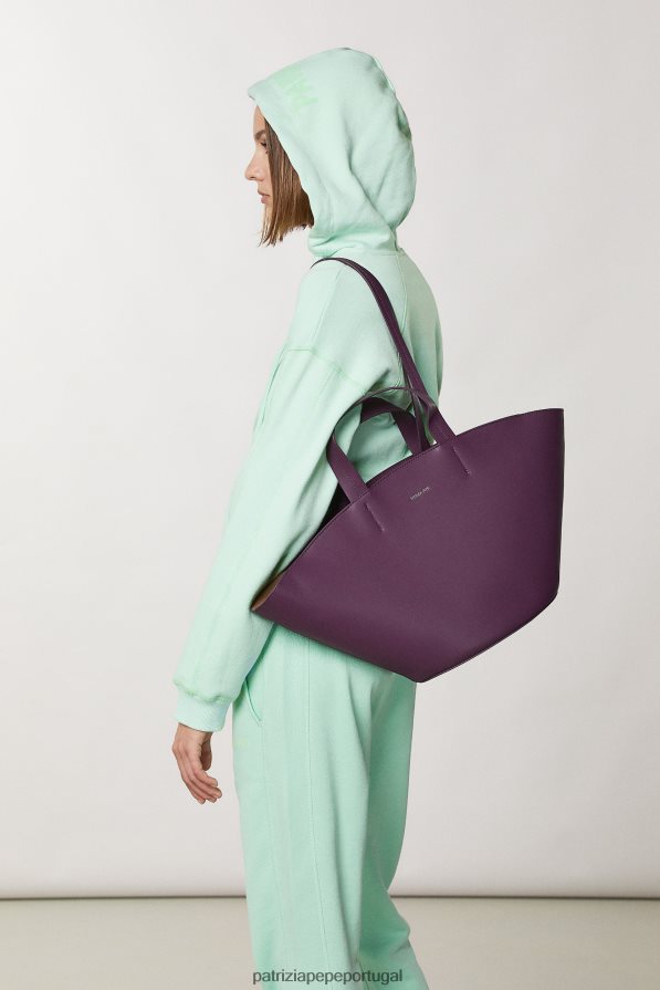 Patrizia Pepe mulheres comprador de couro roxo futurista bolsas | TX086V775